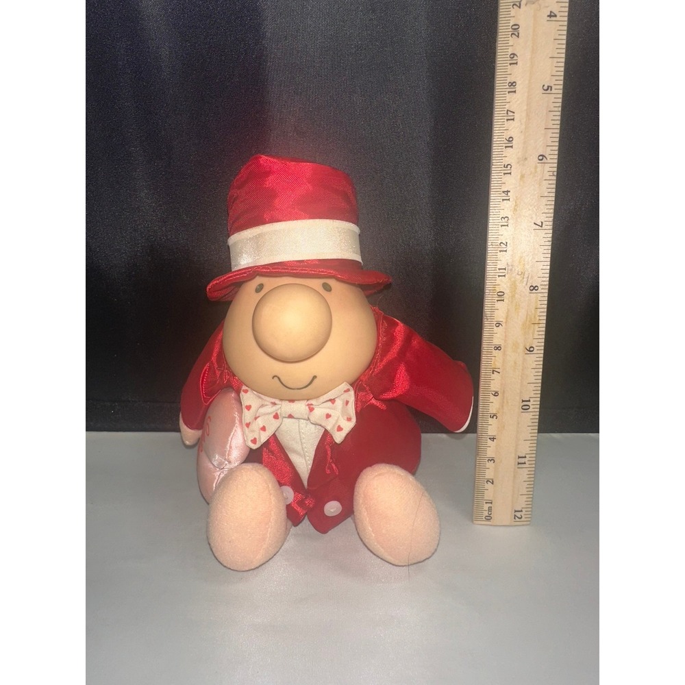 Vintage Ziggy Plush Tom Wilson American Greetings Red Tuxedo Valentine 7.5in